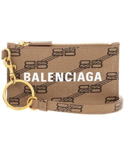 Balenciaga Strapped Card Case - Brown