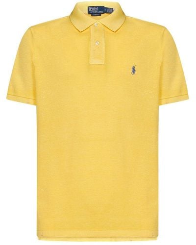 Polo Ralph Lauren Logo Embroidered Short Sleeved Polo Shirt - Yellow