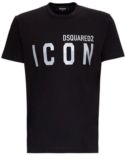DSquared² Icon Print Crewneck T-shirt - Black