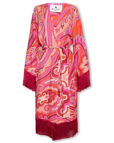 Etro Silk Kimono - Red