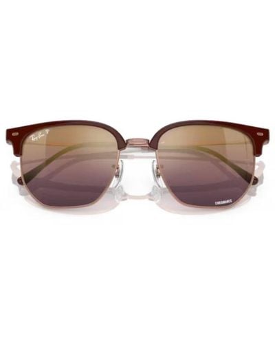 Ray-Ban 4416 Clubmaster Square-frame Sunglasses - Brown