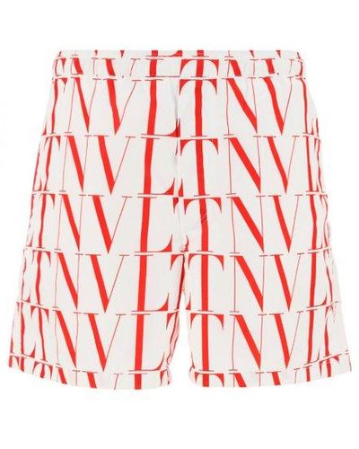 Valentino Vltn Times Swimshorts - Red