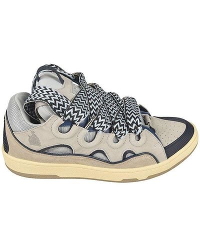 Lanvin Curb Lace-up Trainers - Grey