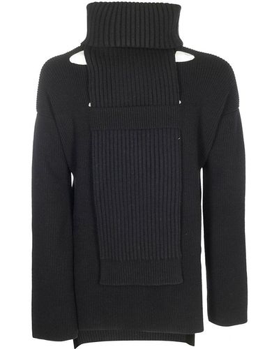 Bottega Veneta Ribbed Roll Neck Sweater - Black