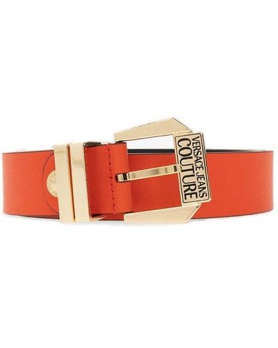 Versace Leather Belt - Red