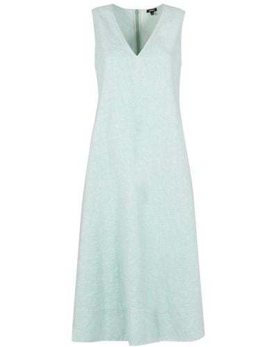Aspesi V-neck Sleeveless Midi Dress - Blue