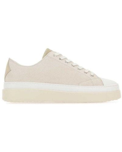 Isabel Marant Round-toe Lace-up Sneakers - Natural