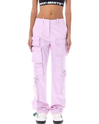 Off-White c/o Virgil Abloh Multipocket Cargo Trousers - Purple
