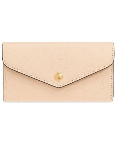 Gucci Leather Wallet, - Natural