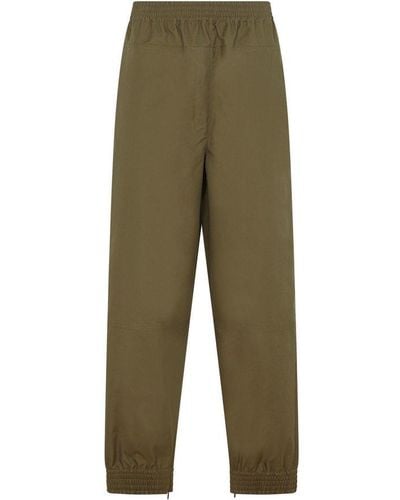 Loewe Logo Embroidered Cargo Trousers - Green