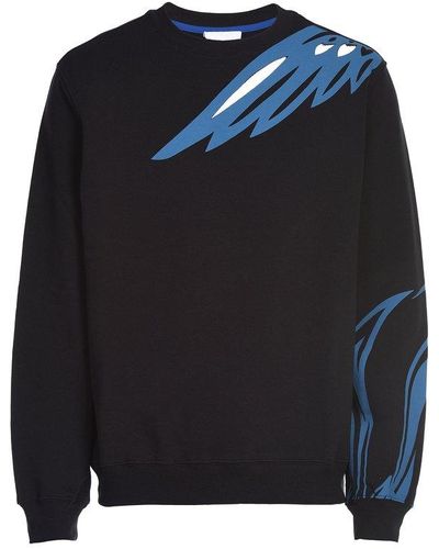 Koche Wing Cut-out Crewneck Sweatshirt - Black