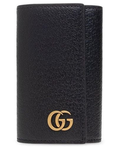 Gucci GG Open Tri-fold Key Holder - Black