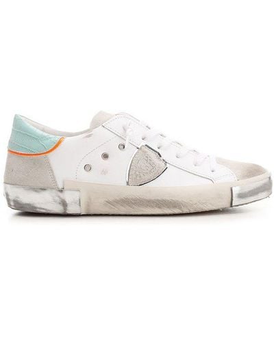 Philippe Model Logo Patch Low-top Sneakers - White