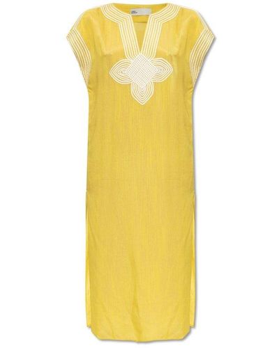 Tory Burch Dress With Stitching - Yellow