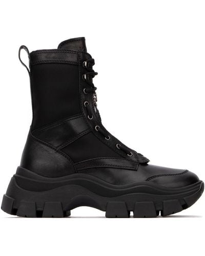 Prada Chunky Combat Boots - Black