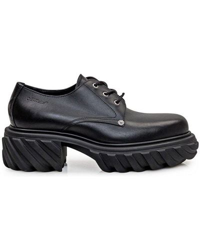 Off-White c/o Virgil Abloh Exploration Almond Toe Derby Shoes - Black
