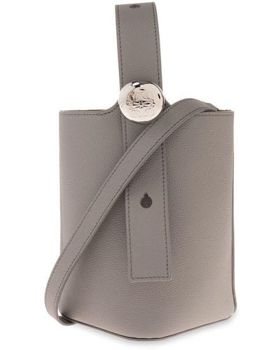 Loewe Pebble Mini Bucket Bag - Gray