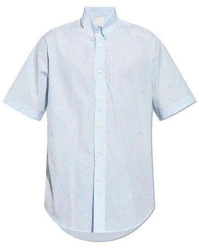 Givenchy Striped Short-sleeve Shirt - Blue
