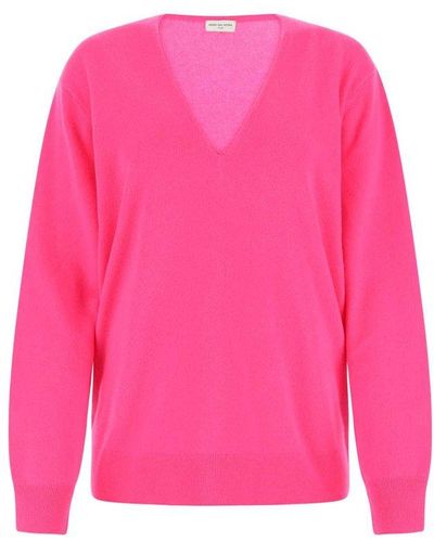 Dries Van Noten Fluo Cashmere Sweater - Pink