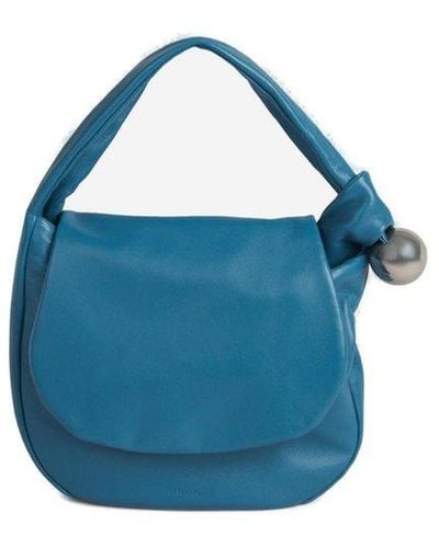 Jil Sander Sphere Knot-detailed Shoulder Bag - Blue