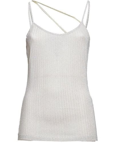 Missoni Strap Detailed Knitted Top - Grey