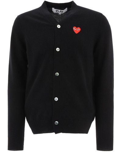 COMME DES GARÇONS PLAY "heart" Cardigan - Black