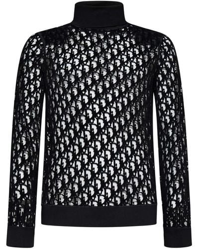 Dior Oblique High-neck Long-sleeve T-shirt - Black