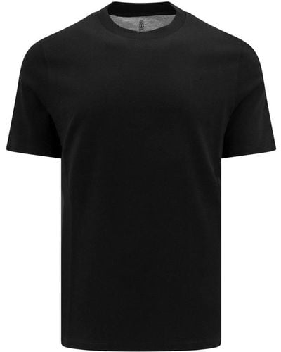 Brunello Cucinelli Crewneck Short-sleeved T-shirt - Black