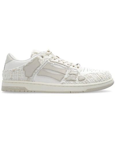 Amiri Boucle Skel Top Lace-up Trainers - White