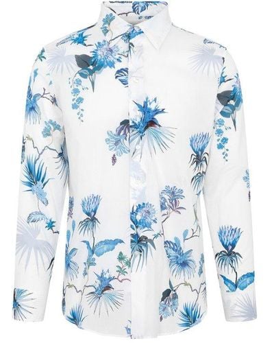Etro Cotton Floral Shirt - Blue