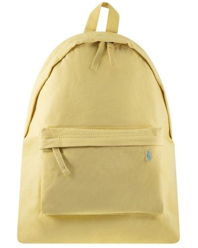 Polo Ralph Lauren Polo Pony Embroidered Zipped Backpack - Yellow