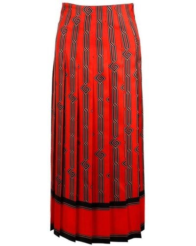 Gucci Square G Chain Print Skirt - Red