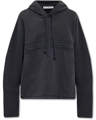 Acne Studios Drawstring Long-sleeved Hoodie - Black