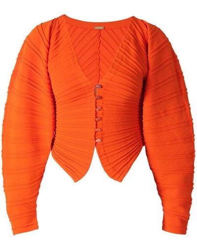 Cult Gaia Blair Knit Cardigan - Orange