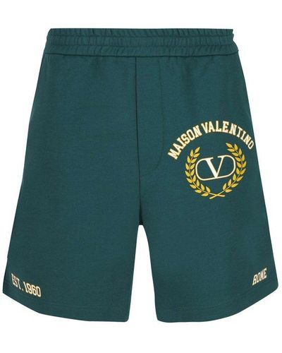 Valentino Vlogo Signature Track Shorts - Green