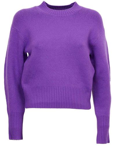 Vince Crewneck Knitted Jumper - Purple