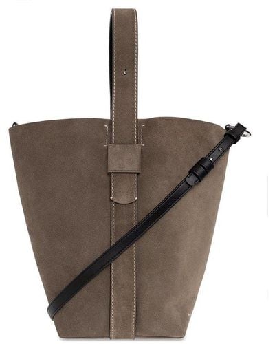 Proenza Schouler Contrast-stitched Bucket Bag - Brown