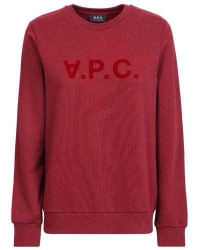 A.P.C. Sweatshirts - Red