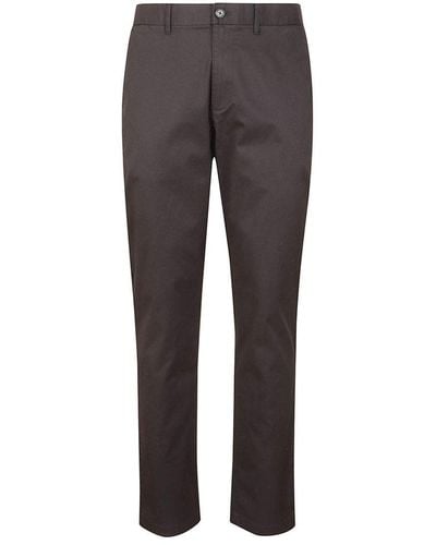 Michael Kors Logo Embroidered Straight-leg Trousers - Grey