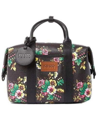 KENZO Courier Pop Bouquet Handbag - Black