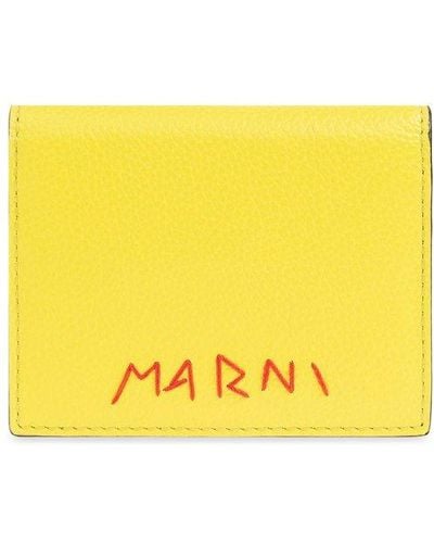 Marni Card Holder, - Yellow