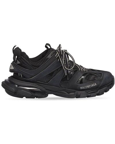 Balenciaga Track Nylon And Mesh Trainers - Black