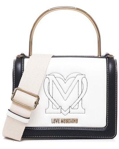 Love Moschino Two-toned Tote Bag - White