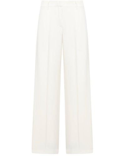 Brunello Cucinelli Wide-leg Trousers - White