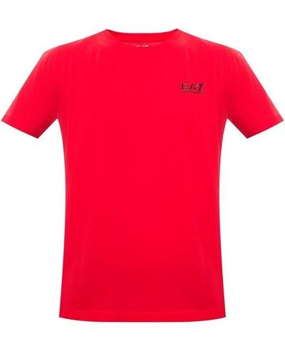 EA7 T-shirt With Logo, - Red