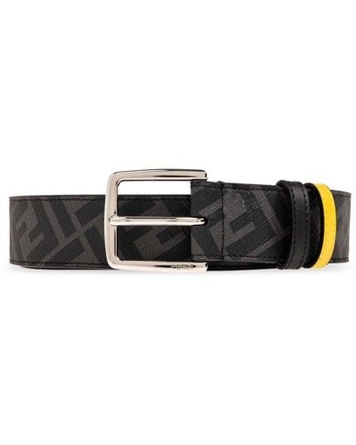 Fendi Belt With Monogram, - Black