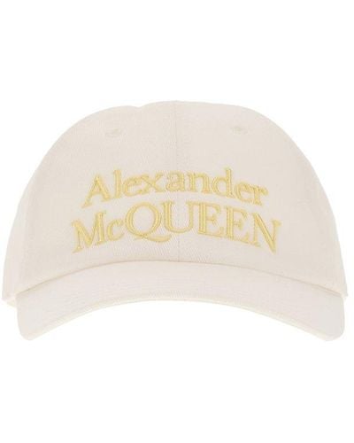 Alexander McQueen Logo Embroidered Baseball Cap - Natural
