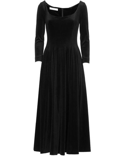 Philosophy Di Lorenzo Serafini Velvet Long Dress - Black