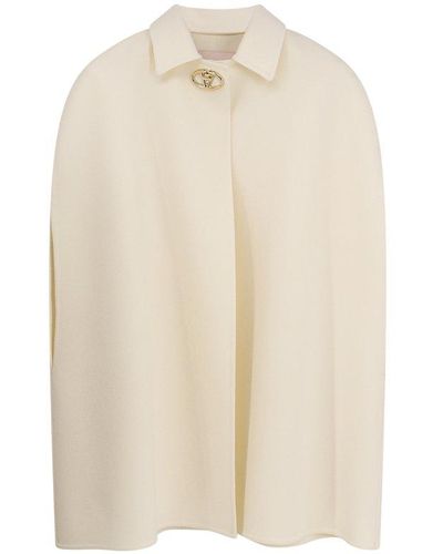 Valentino Logo Plaque Cape - White