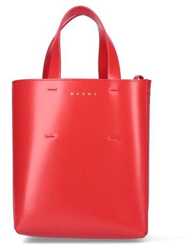 Marni 'museo' Mini Tote Bag - Red
